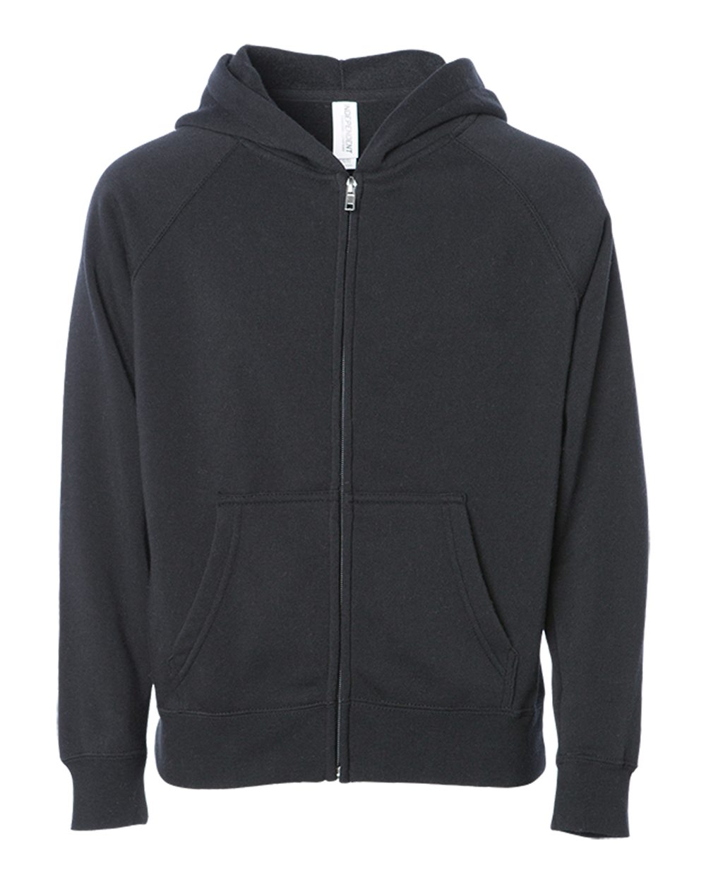 Front view of Youth Lightweight Special Blend Raglan Zip Hood