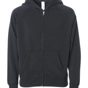 Front view of Youth Lightweight Special Blend Raglan Zip Hood
