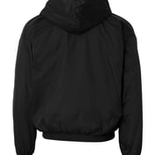 Back view of Fleece Lined Hooded Jacket