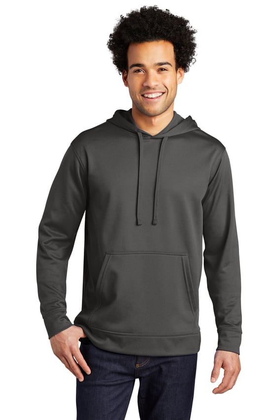 Front view of Performance Fleece Pullover Hooded Sweatshirt