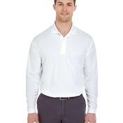 Front view of Cool & Dry Long Sleeve Mesh Piqué Polo