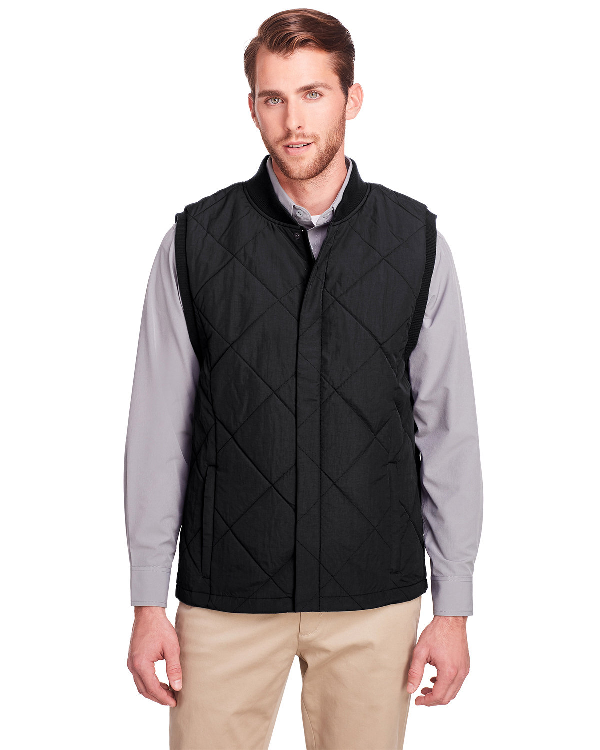 Front view of Men’s Dawson Quilted Hacking Vest