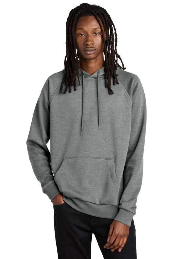 Front view of Unisex Organic CVC Fleece Pullover Hoodie