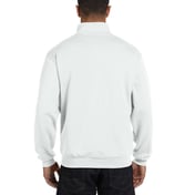 Back view of Adult NuBlend® Quarter-Zip Cadet Collar Sweatshirt