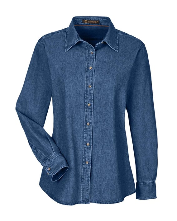 Front view of Women’s Long Sleeve Denim Shirt