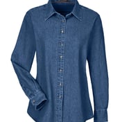 Front view of Women’s Long Sleeve Denim Shirt