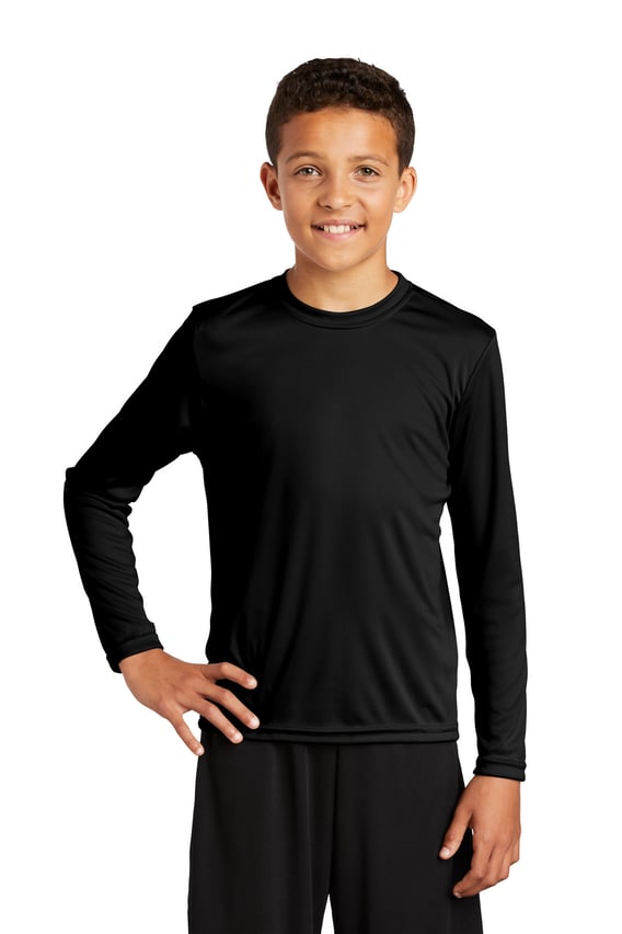 Front view of Youth Long Sleeve PosiCharge® Competitor Tee
