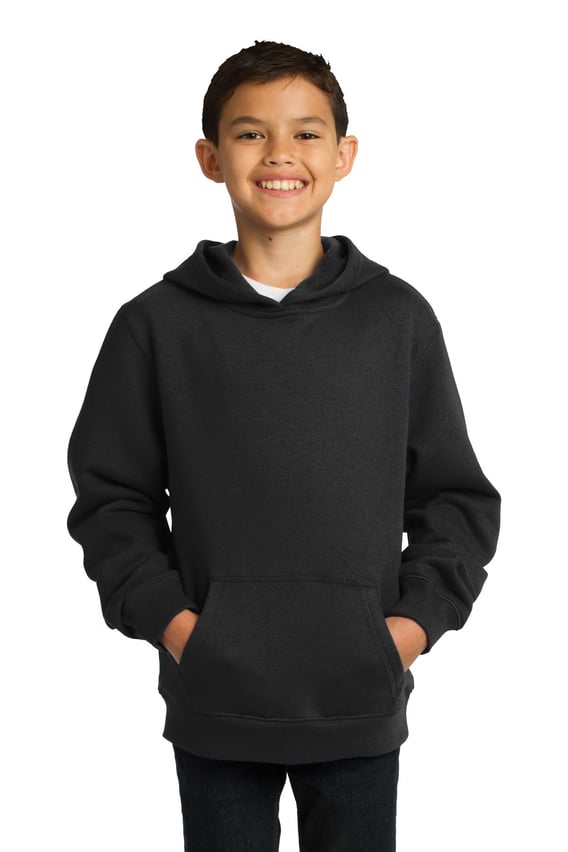 Front view of Youth Pullover Hooded Sweatshirt