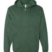 Front view of Midweight Full-Zip Hooded Sweatshirt