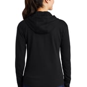 Back view of Women’s PosiCharge ® Tri-Blend Wicking Fleece Full-Zip Hooded Jacket