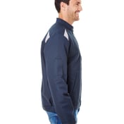 Side view of Unisex Industrial Insulated Color Block Shop Jacket