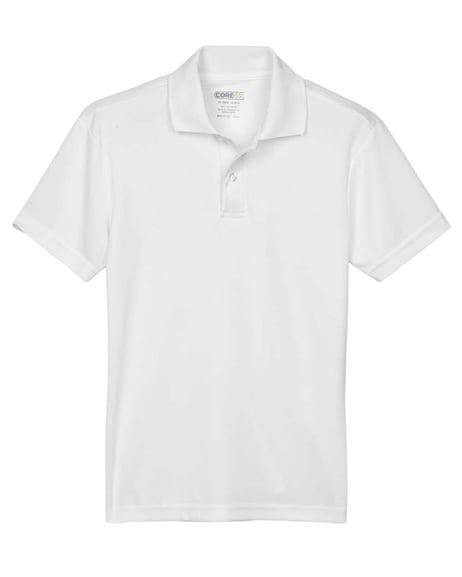 Front view of Youth Origin Performance Piquéé Polo