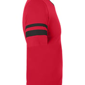 Side view of Youth Sleeve Stripe Jersey