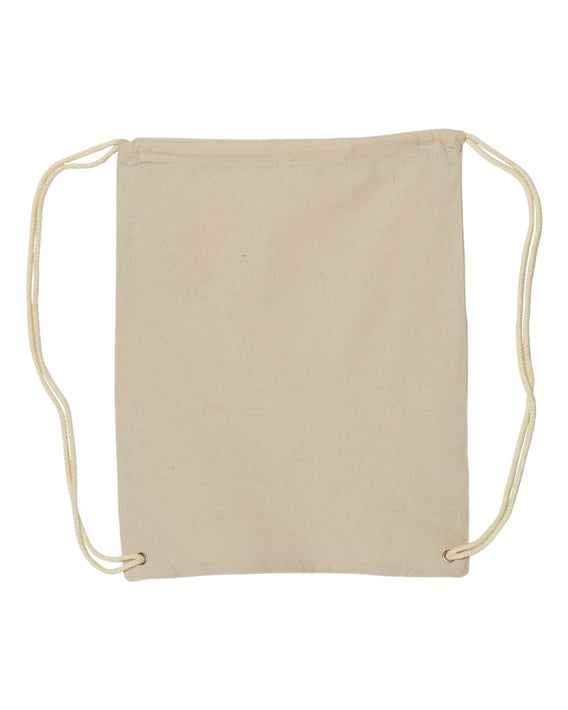 Front view of Canvas Drawstring Backpack