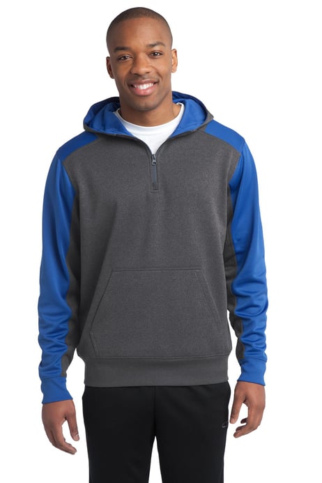 Front view of Tech Fleece Colorblock 1/4-Zip Hooded Sweatshirt