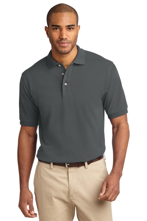 Front view of Tall Heavyweight Cotton Pique Polo