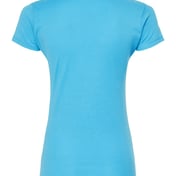 Back view of Women’s Fine Jersey Slim Fit T-Shirt