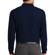 Back view of Long Sleeve Silk Touch Polo With Pocket