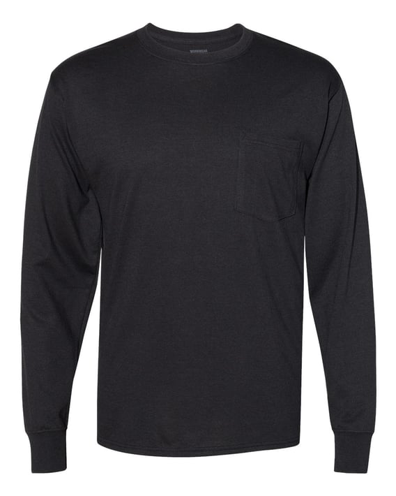 Front view of Workwear Long Sleeve Pocket T-Shirt