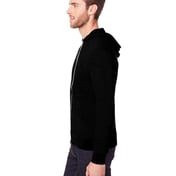Side view of Triblend Full-Zip Light Hooded Sweatshirt
