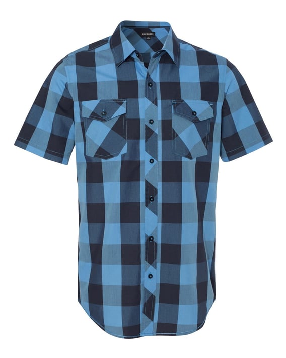 Front view of Buffalo Plaid Short Sleeve Shirt