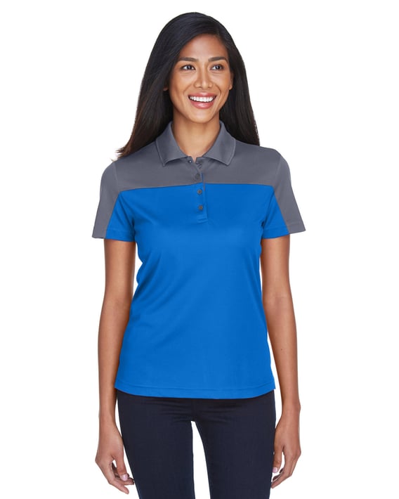 Front view of Ladies’ Balance Colorblock Performance Piqué Polo