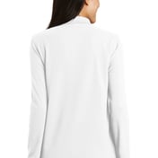 Back view of Women’s Silk Touch Long Sleeve Polo