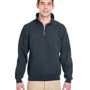 Front view of Adult Super Sweats® NuBlend® Fleece Quarter-Zip Pullover