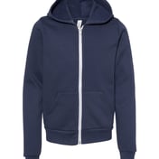 Front view of Youth Sponge Fleece Full-Zip Hoodie