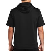 Back view of Sport-Wick ® Fleece Short Sleeve Hooded Pullover