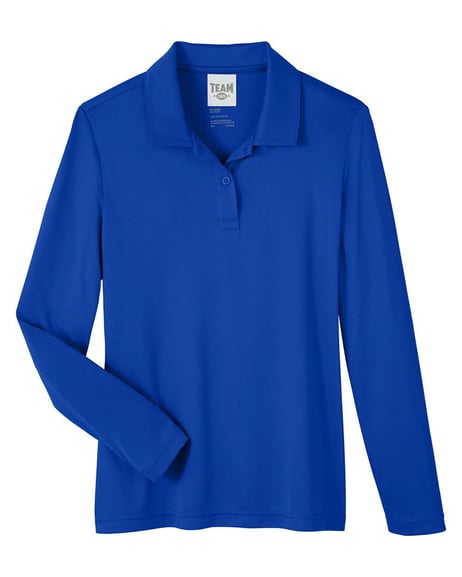 Front view of Women's Zone Performance Long Sleeve Polo