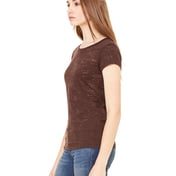 Side view of Ladies’ Burnout Short-Sleeve T-Shirt