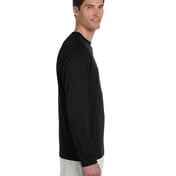 Side view of Adult 4.1 Oz. Double Dry® Long-Sleeve Interlock T-Shirt