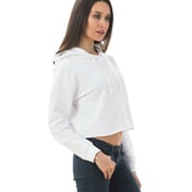 Side view of Women’s Cropped Fleece Hooded Sweatshirt