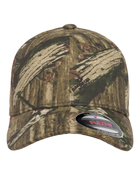 Front view of Youth Flexfit Mossy Oak Cap