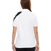 Back view of Ladies’ Impact Performance Polyester Piqué Colorblock Polo