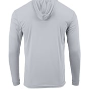 Back view of Youth Bahama Performance Hooded Long Sleeve T-Shirt