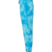 Side view of Tie-Dyed Fleece Pants