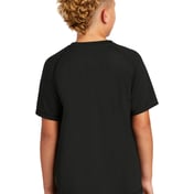 Back view of Youth PosiCharge ® Tri-Blend Wicking Raglan Tee