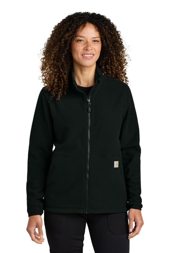 Front view of Women’s Textured Full-Zip Fleece Jacket