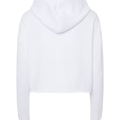 Back view of Women S Lightweight Crop Hooded Sweatshirt