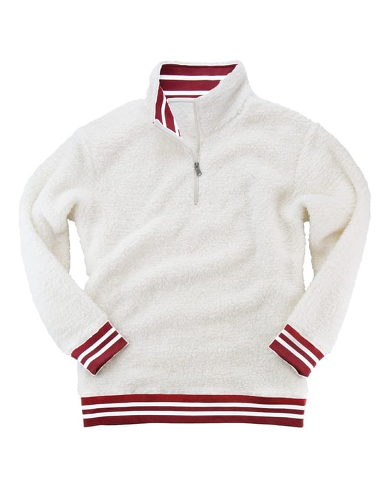 Front view of Varsity Sherpa Quarter-Zip Pullover