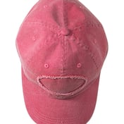Front view of Pigment-Dyed Raw-Edge Patch Baseball Cap