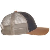 Side view of Tri-Color Trucker Cap
