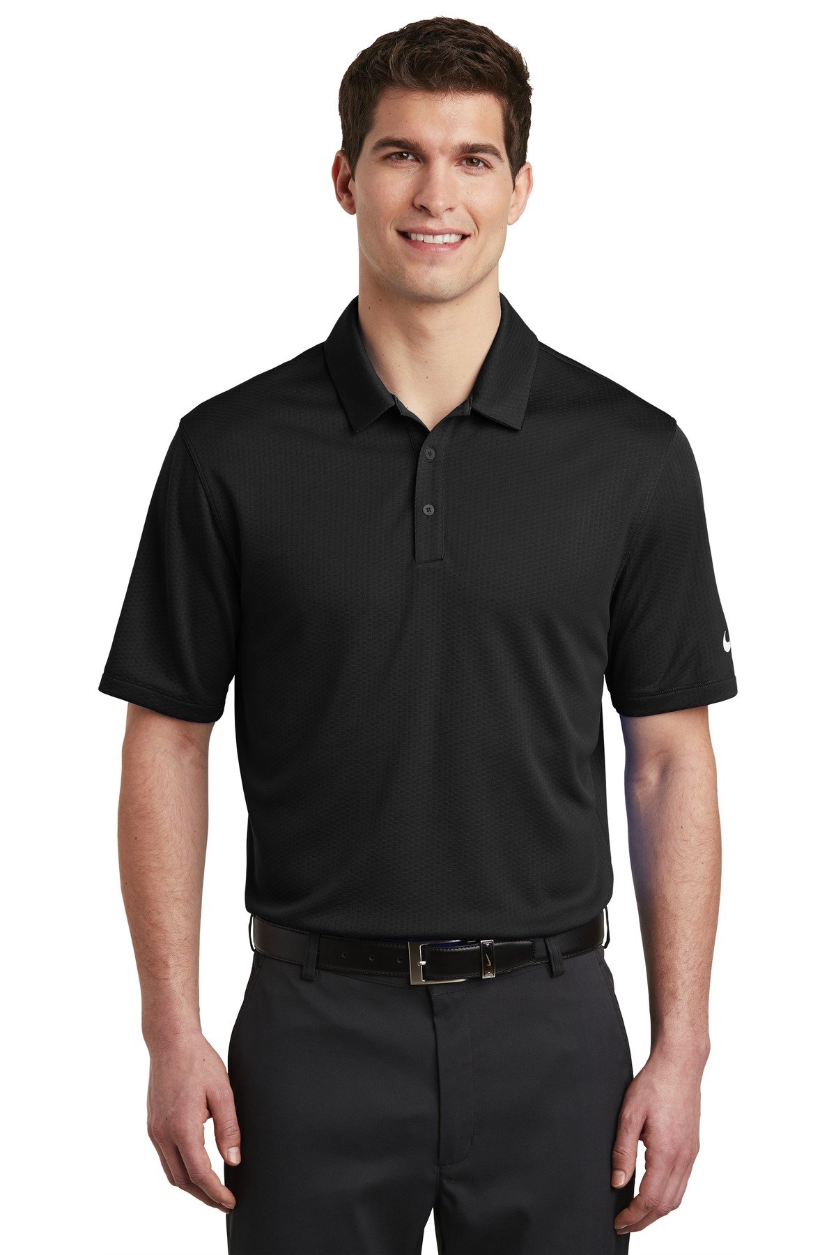 Front view of Dri-FIT Hex Textured Polo