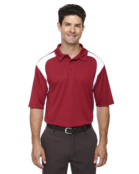 Front view of Men’s Eperformance Colorblock Textured Polo