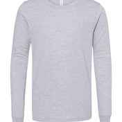 Front view of Youth Heather CVC Long Sleeve Tee