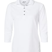Front view of Women’s Lady Palm Three-Quarter Sleeve Polo