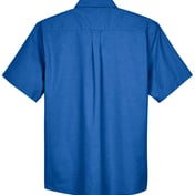 Back view of Oxford Short Sleeve With Stain-Release
