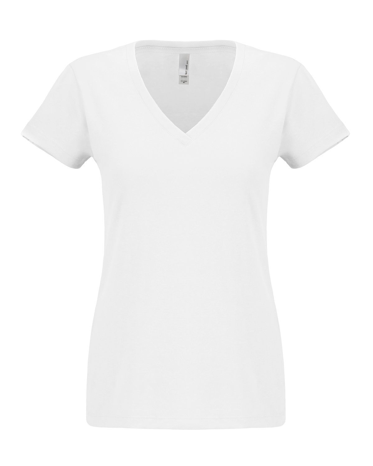 Front view of Ladies’ Sueded V-Neck T-Shirt